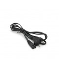 Кабель питания 1.5m, 0.5mm, PC-184/2 CEE7/16-C7 2 pin (для бытовой техники), Black, OEM Q650