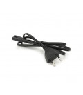 Кабель питания 1.0m, 0.5mm, PC-184/2 CEE7/16-C7 2 pin (для бытовой техники), Black, OEM Q750
