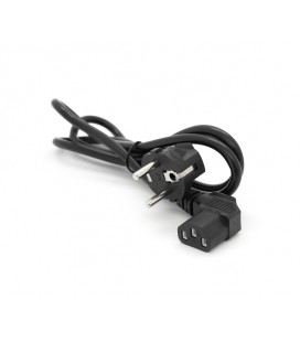 Кабель питания Schuko угловой PC-186A CEE7/7-C13, 1.2M, 0.75mm, евровилка под 90 градусов, OEM Q25/300
