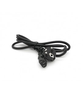 Кабель питания Schuko PC-186 CEE7/7-C13, 1.5M, 0.75mm, OEM (евровилка) Q25/250