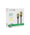 Кабель VEGGIEG HA-8 HDMI-HDMI 4K UHD, 8.0m, v2,0, OD-4.0mm, круглый, Black, коннектор Black-Metal, Box