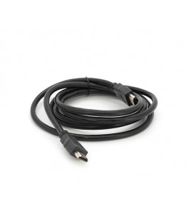 Кабель Merlion HDMI-HDMI HIGH SPEED 2.0m, v1.4, OD-7.5mm, круглый Black, коннектор Black, (Пакет), Q150
