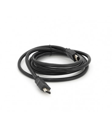 Кабель Merlion HDMI-HDMI HIGH SPEED 2.0m, v1.4, OD-7.5mm, круглый Black, коннектор Black, (Пакет), Q150