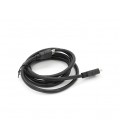 Кабель Merlion HDMI-HDMI HIGH SPEED 2.0m, v1.4, OD-7.5mm, круглый Black, коннектор Black, (Пакет), Q150