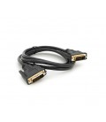 Кабель Merlion Dvi-Dvi 1.5m, без оплетки, Black, 24/24pin, (Пакет) Q200