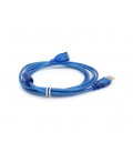 Удлинитель USB 2.0 AM/AF, 1.8m, 1 феррит, прозрачный синий Q300