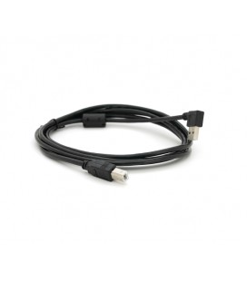 Кабель USB 2.0 RITAR AM/BM, 2.0m, угловой 90°, черный