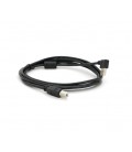 Кабель USB 2.0 RITAR AM/BM, 2.0m, угловой 90°, черный