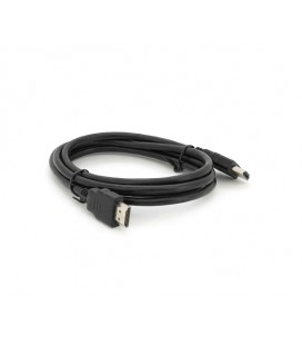 Кабель Merlion HDMI-HDMI HIGH SPEED 1.5m, v1.4, OD-5.0mm, круглый Black, коннектор Black, (Пакет) Q500