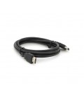 Кабель Merlion HDMI-HDMI HIGH SPEED 1.5m, v1.4, OD-5.0mm, круглый Black, коннектор Black, (Пакет) Q500