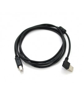Кабель USB 2.0 RITAR AM/BM, 1.5m, угловой 90°, черный