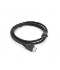 Кабель Merlion HDMI-HDMI HIGH SPEED 1.2m, v1.4, OD-7.5mm, круглый Black, коннектор Black, (Пакет) Q250