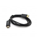 Кабель VEGGIEG DH-402 Display Port (папа) на HDMI(папа) 1.5m, Black, Пакет