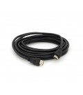 Кабель Merlion HDMI-HDMI HIGH SPEED 5.0m, v1.4, OD-7.5mm, круглый Black, коннектор Black, (Пакет) Q100