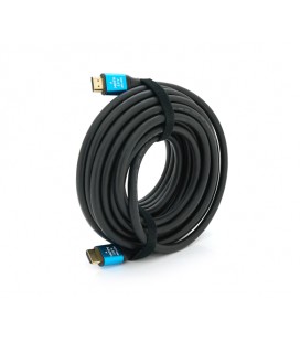 Кабель Merlion HDMI-HDMI 4Kx2K Ultra HD, 10.0m, v2,0, круглый Black, коннектор Blue, Blister-box, Q30
