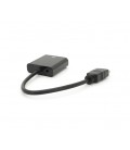 Конвертер HDMI (папа) на VGA(мама) 10cm, Black, 4K/2K, Пакет + AUDIO Q300