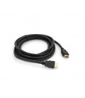 Кабель Merlion HDMI-HDMI HIGH SPEED 3.0m, v1.4, OD-7.5mm, круглый Black, коннектор Black, (Пакет) Q125