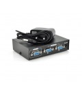 Активный сплиттер VGA сигнала KV-FJ2502S 200MHz 2 Port, DC5V /1A