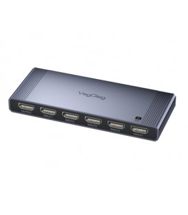Коммутатор VEGGIEG V-HD11 HDMI 1*5, HDTV2.0 4K, Grey, Box