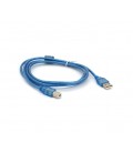 Кабель USB 2.0 RITAR AM/BM, 1.5m, 1 феррит, синий прозрачный, Q500