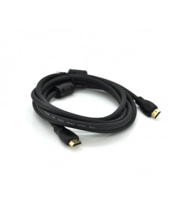Кабель Ritar PL-HD347 HDMI-HDMI 19+1, Ultra HD 4Kx2K, 2160P, 1.5m, v2,0, OD-6.0mm, с фильтром, круглый Black, коннектор Gold, Па