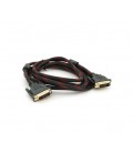 Кабель Merlion Dvi-Dvi 3.0m, 2 ферита, оплетка, Black/Red, 24/24pin, (Пакет) Q100
