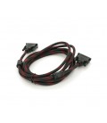 Кабель Merlion Dvi-Dvi 3.0m, 2 ферита, оплетка, Black/Red, 24/24pin, (Пакет) Q100