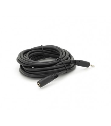 Удлинитель Audio DC3.5 папа-мама 5.0м, Premium GOLD Stereo Jack, (круглый) Black cable, Пакет Q200