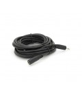 Удлинитель Audio DC3.5 папа-мама 5.0м, Premium GOLD Stereo Jack, (круглый) Black cable, Пакет Q200