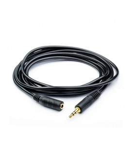 Удлинитель Audio DC3.5 папа-мама 3.0м, GOLD Stereo Jack, (круглый) Black cable, Пакет Q300