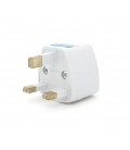 Переходник на евророзетку TEFAL UK White, 3pin, 250V, 10A, в упаковке 20 штук, цена за штуку, Q1000