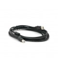 Кабель USB 2.0 AM/BM, 3.0m, 1 феррит, Black, Пакет Q200