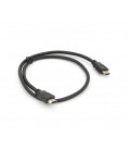 Кабель Merlion HDMI-HDMI HIGH SPEED 0.8m, v1.4, OD-7.5mm, круглый Black, коннектор Black, (Пакет) Q500