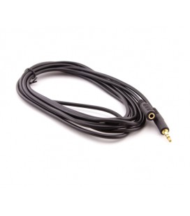 Удлинитель Audio DC3.5 папа-мама 1.5м, GOLD Stereo Jack, (круглый) Black cable, Пакет Q500