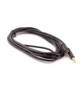 Удлинитель Audio DC3.5 папа-мама 1.5м, GOLD Stereo Jack, (круглый) Black cable, Пакет Q500