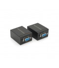 Пассивный удлинитель VGA сигналу до 60m по витой паре Cat5e/6e, Black, BOX