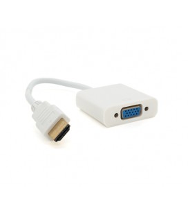 Конвертер HDMI (папа) на VGA(мама) 10cm, White, 4K/2K, Пакет Q250