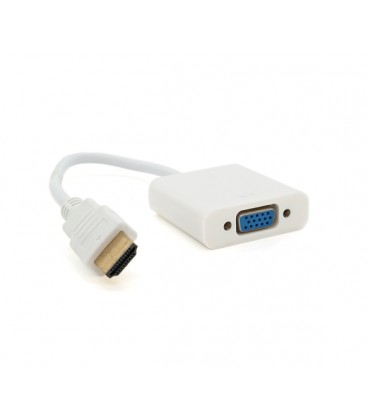 Конвертер HDMI (папа) на VGA(мама) 10cm, White, 4K/2K, Пакет Q250