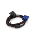 Кабель VGA (папа)-DVI-I (папа)(24+5) 1.5метра 2 феррита оплетка круглый черный Q200