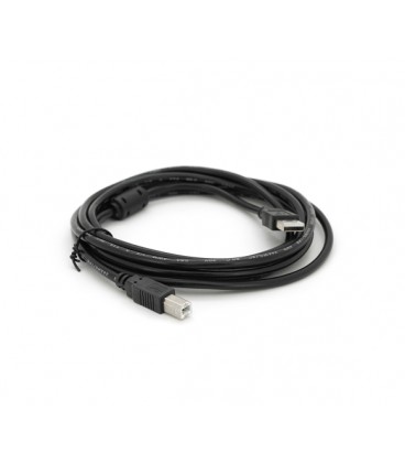 Кабель USB 2.0 AM/BM, 3.0m, 1 феррит, черный, Пакет Q200