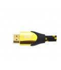 Кабель Ritar PL-HD207 HDMI-HDMI 19+1, UltraHD 8K 60HZ,4K 120HZ, 5.0m, v2,1, OD-6.3mm, с фильтром, в оплетке Black/Gold, коннекто