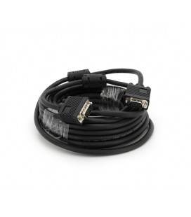 Кабель Merlion VGA 10m, male to male (папа-папа), 2 феррита, черный, Пакет Q50