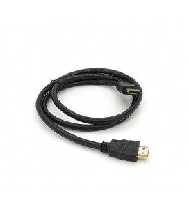 Кабель Merlion HDMI-HDMI HIGH SPEED 1m, v1.4, OD-7.5mm, круглый Black, коннектор Black, (Пакет), Q400