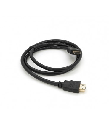 Кабель Merlion HDMI-HDMI HIGH SPEED 1m, v1.4, OD-7.5mm, круглый Black, коннектор Black, (Пакет), Q400