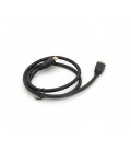 Кабель Merlion HDMI-HDMI HIGH SPEED 1m, v1.4, OD-7.5mm, круглый Black, коннектор Black, (Пакет), Q400