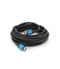 Кабель Merlion HDMI-HDMI 4Kx2K Ultra HD, 5.0m, v2,0, круглый Black, коннектор Blue, Blister-box, Q50