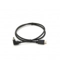 Кабель Merlion HDMI-HDMI 1.0m, v1.4, OD-7.5mm, круглый Black, коннектор Black 90° угловой