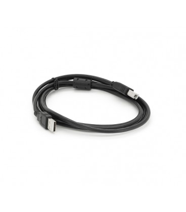 Кабель USB 2.0 AM/BM, 1.8m, 1 феррит, черный, Пакет Q250
