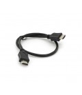 Кабель Merlion HDMI-HDMI HIGH SPEED 0.5m, v1.4, OD-7.5mm, круглый Black, коннектор Black, (Пакет) Q500