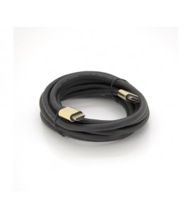 Кабель Merlion HDMI-HDMI 8K Ultra HD(7680x4320P), 3.0m, v2,1, круглый Black, коннектор Blue, Blister-box, Q80